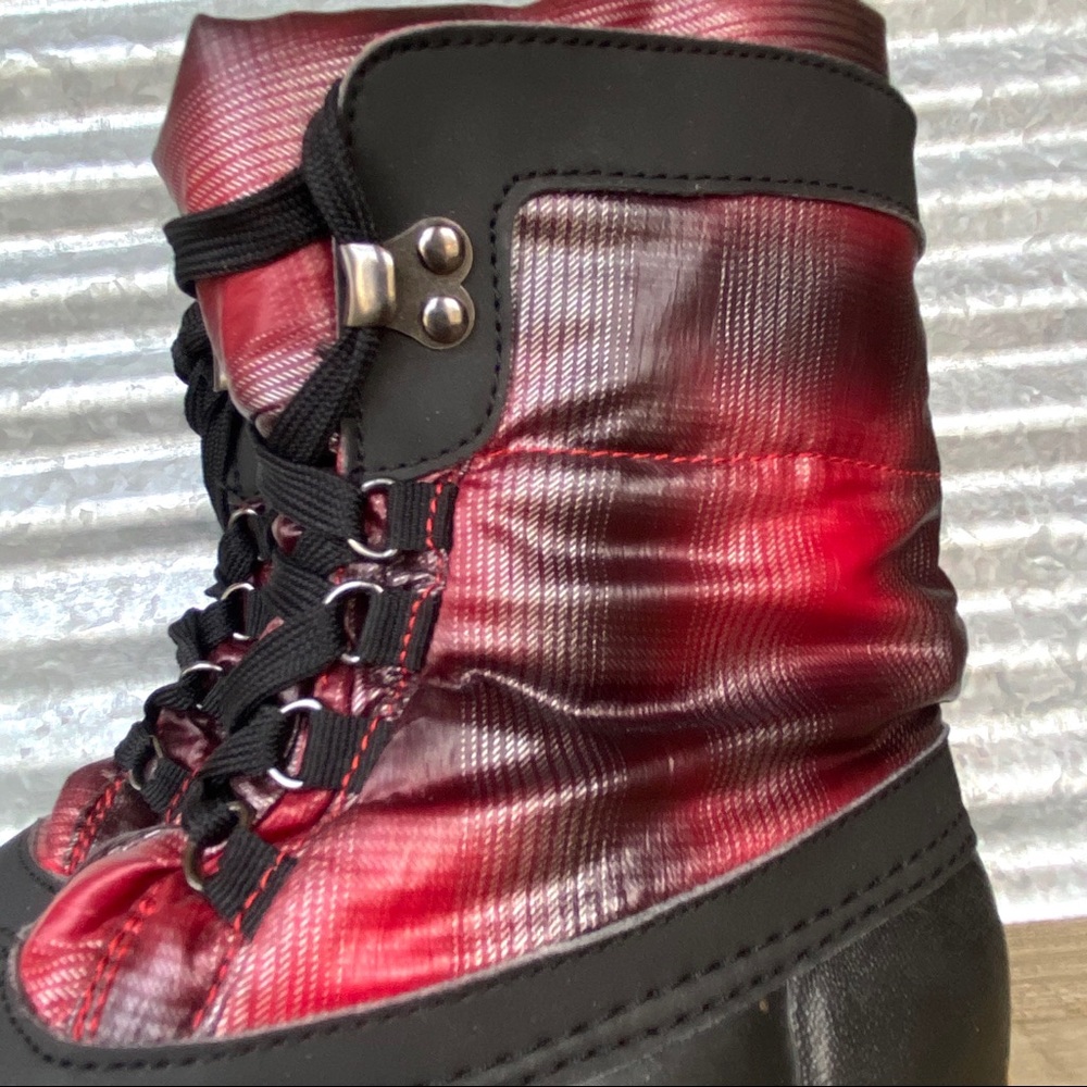 Sporto Women’s Black/Red Waterproof Rain Boots - Picture 4 of 6